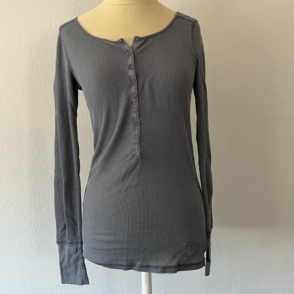 Blue grey long sleeves